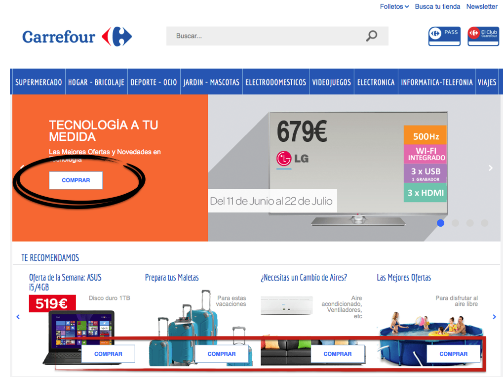 Carrefour call to action