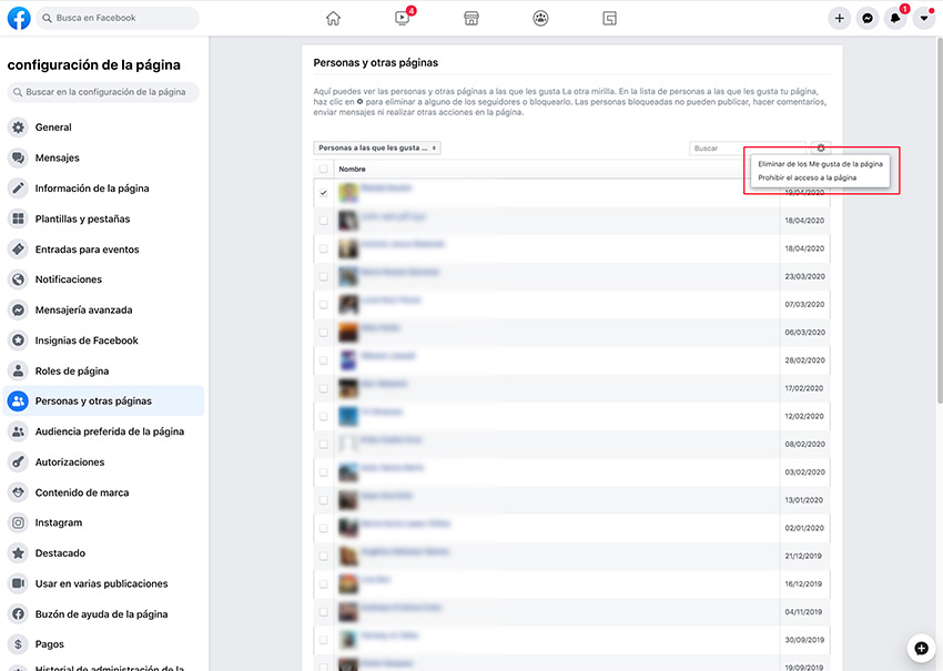 Cómo bloquear a un usuario en una página de Facebook