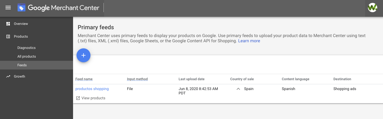 Feed Google Shopping