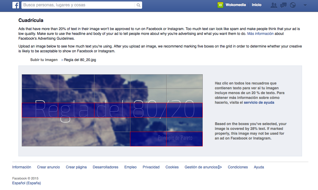 Herramienta para imágenes en Facebook