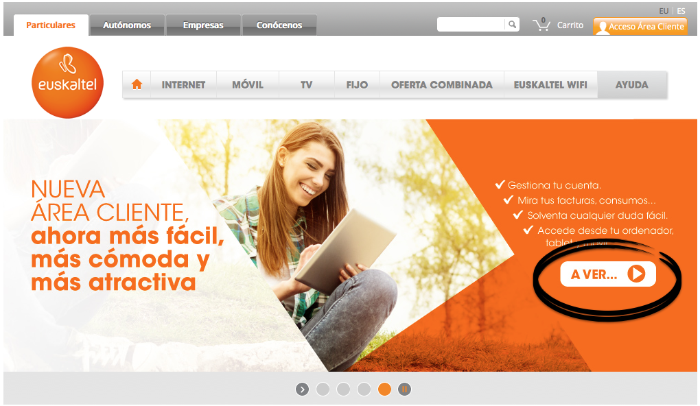 Call to action euskaltel