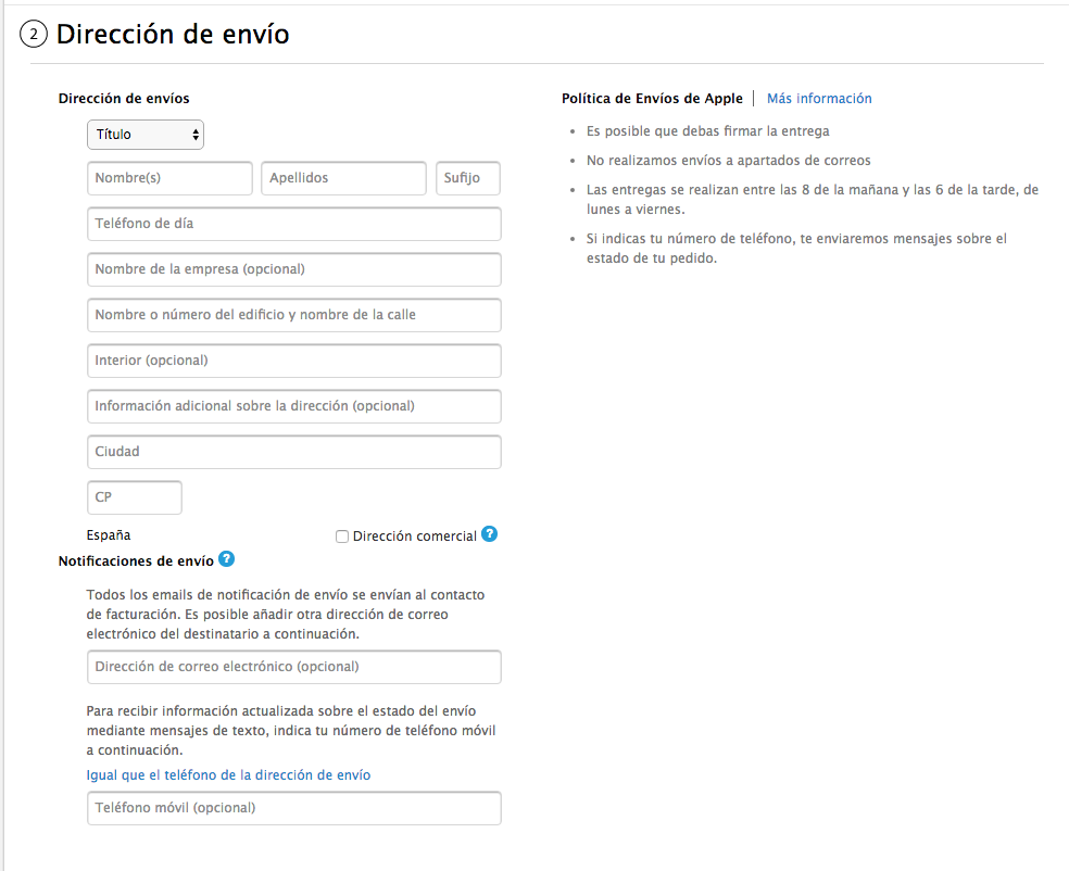 Formulario en un ecommerce: cómo debe ser