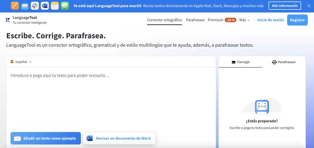 Language Tool es una herramienta de corrección de textos sumamente interesante e intuitiva.