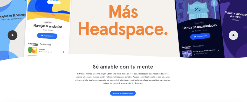 La aplicación de meditación se ha convertido en un gran éxito en parte por los textos tan bien trabajados que tienen.