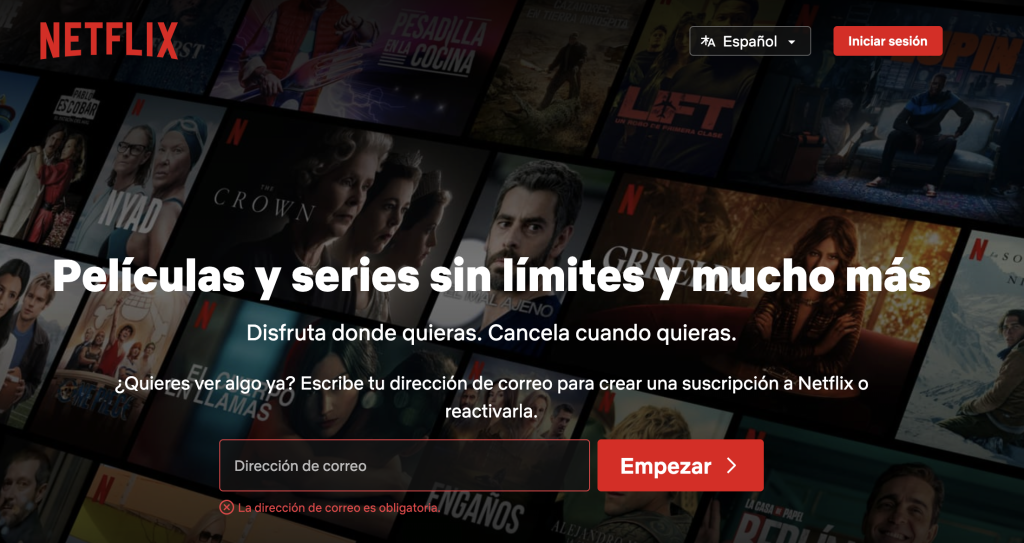 Las plataformas de streaming, como Netflix, también disponen de grandes conocimientos sobre las necesidades de sus consumidores.