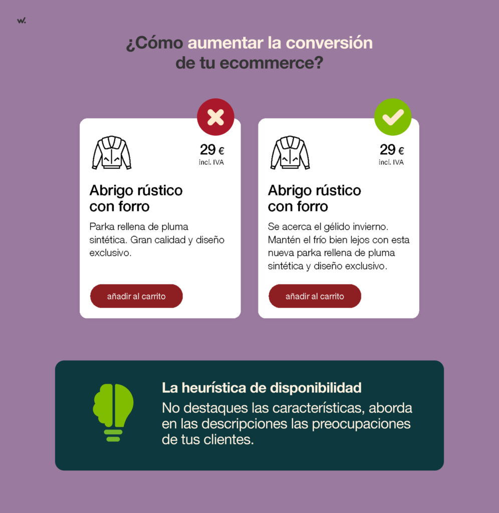 La heurística de disponibilidad reduce la incertidumbre de las compras online.