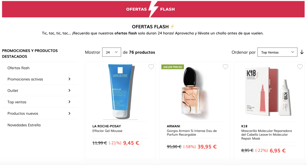 Las ofertas flash son un ejemplo del sesgo de aversión a la perdida.