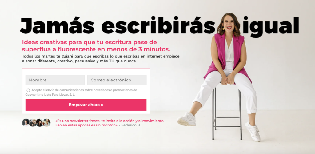 Identifica y destaca el problema de tu buyer persona para captar su atención.